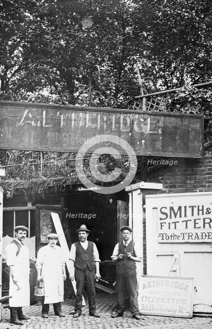 A Etheridge, a decorator's yard, Holloway Road, Islington, London, early 20th century.  Creator: Unknown.