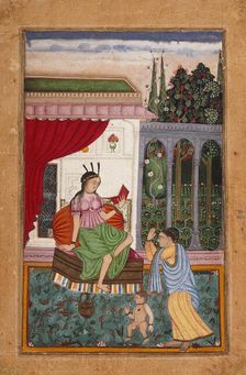 A European Woman and a Visitor, between c1700 and c1725. Creator: Unknown