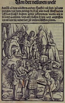 A European about to be attacked by an indigenous person,1509. Creator: Unknown