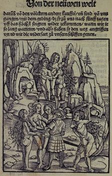 A European about to be attacked by an indigenous person,1509. Creator: Unknown