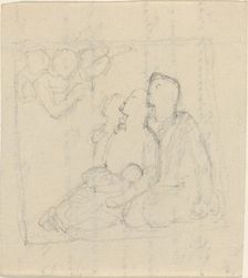 A Family Addressed by Angels, late 18th/early 19th century. Creator: John Flaxman