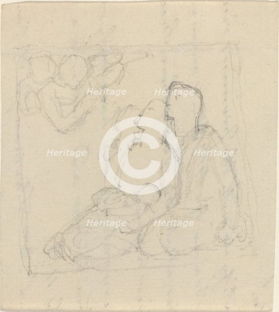 A Family Addressed by Angels, late 18th/early 19th century. Creator: John Flaxman.