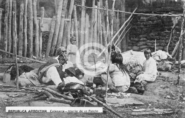 A family at work, Catamarca, Argentina, early 20th century. Artist: Unknown