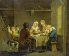 A Family at Table, 1770-1774. Creator: Georg Melchior Kraus