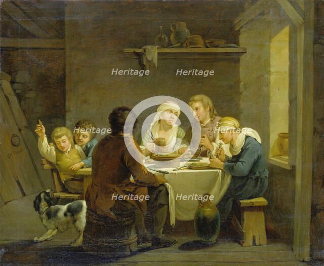 A Family at Table, 1770-1774. Creator: Georg Melchior Kraus.