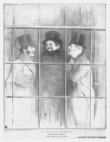 A Family Group, framed, glazed and ready to be hung up at Brookes's 1835. Creator: John Doyle