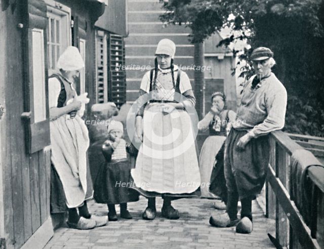A family group of Marken people, North Holland, Netherlands, 1912. Artist: P Fincham.