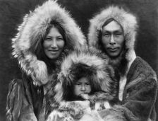 A family group-Noatak, c1929. Creator: Edward Sheriff Curtis