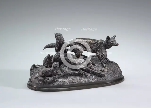 A Family of Foxes, model 1847. Creator: Pierre-Jules Mene.