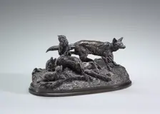 A Family of Foxes, model 1847. Creator: Pierre-Jules Mene