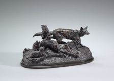A Family of Foxes, model 1847. Creator: Pierre-Jules Mene