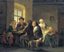 A Family Lunching in a Tavern, 1770-1774. Creator: Georg Melchior Kraus