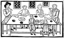 A family meal, early 17th century, (1893)