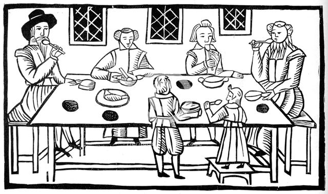 A family meal, early 17th century, (1893). Artist: Unknown