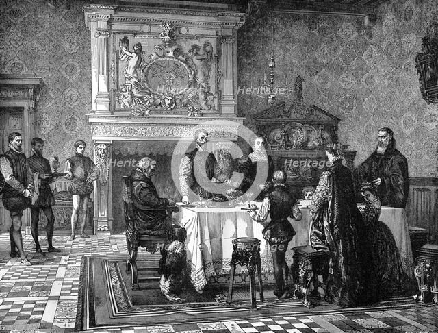 A family saying grace, France, 16th century (1882-1884). Artist: A Gusmand