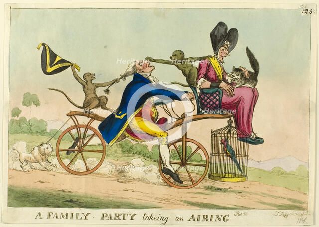 A Family Party Taking an Airing, 1819. Creator: William Heath.