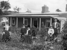 A family photograph: Elizabeth Esplain L'Estrange, Frederick Robert L'Estrange...c1897. Creator: Robert Augustus Henry L'Estrange