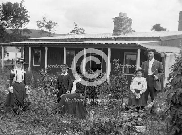 A family photograph: Elizabeth Esplain L'Estrange, Frederick Robert L'Estrange...c1897. Creator: Robert Augustus Henry L'Estrange.