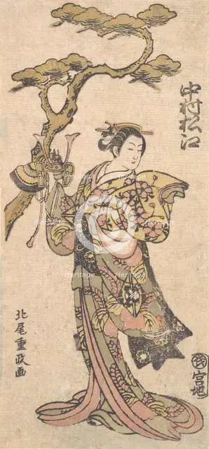 A Famous Actor of Women's Roles, ca. 1764. Creator: Kitao Shigemasa.
