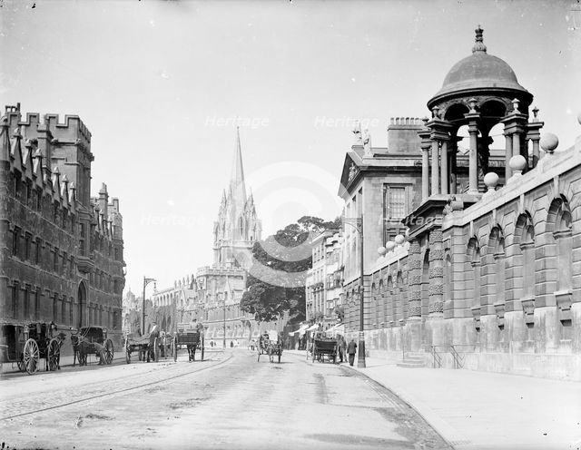 A famous view down the High Street, Oxford, Oxfordshire, 1895.  Creator: Henry Taunt.