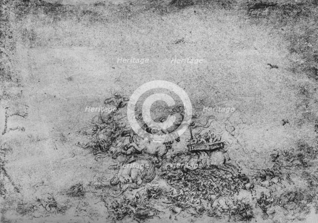 'A Fantastic Battle', c1480 (1945). Artist: Leonardo da Vinci.