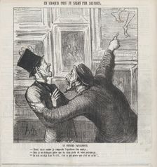 A fantastic painter, from "Sketches from the Salon". Le Charivari, May 11, 1865 Creator: Honore Daumier