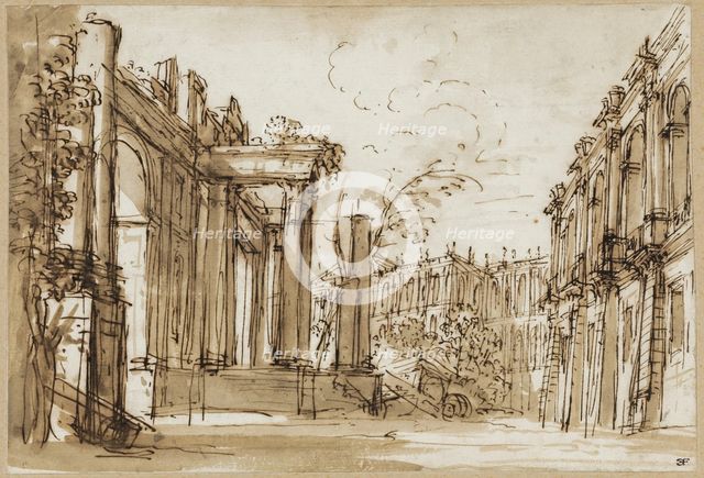 A Fantastic View of an Imperial City, c.between 1740 and 1760. Creator: Giuseppe Valeriani.