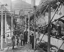 A factory wrecked by the Russians to prevent its being any use to the Germans 1915