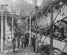 A factory wrecked by the Russians to prevent its being any use to the Germans 1915