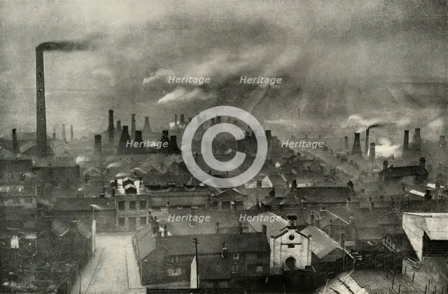'A Factoryscape in the Potteries', (1938). Artist: Unknown.