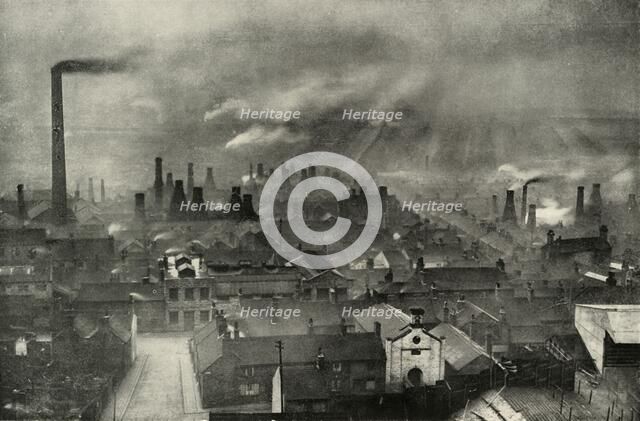 'A Factoryscape in the Potteries', (1938). Artist: Unknown.