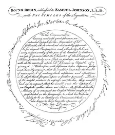 A facsimile of the plate in the first edition of Boswell's Life of Johnson, 1907