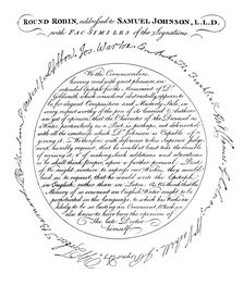 A facsimile of the plate in the first edition of Boswell's Life of Johnson, 1907