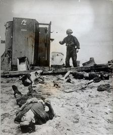 A failed beach landing by Japanese troops, New Guinea, 1943