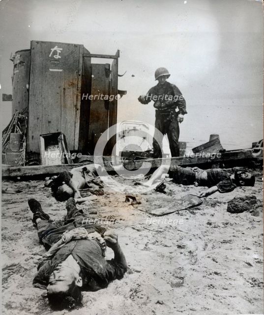 A failed beach landing by Japanese troops, New Guinea, 1943. Creator: Unknown.