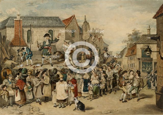 A Fair at Woodstock, 1838. Artist: Charles Turner.