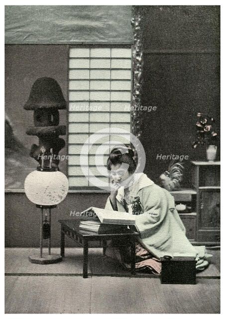 'A Fair Student', Japan, 1904. Artist: Unknown