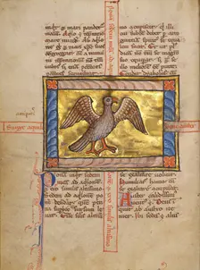 A Falcon; Bestiary, about 1270. Creator: Unknown