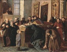 A farewell to the Dead, 1878. Artist: Volkov, Iosif Petrovich (1854-after 1897)