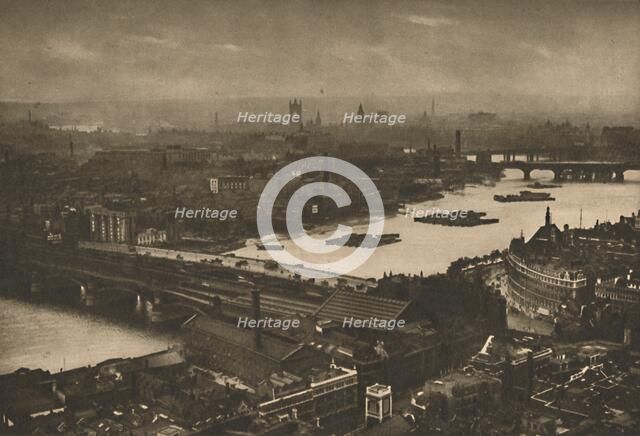 'A Farewell Look at Wonderful London from the Cross on St. Paul's Dome', c1935. Creator: Unknown.