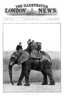 A Farewell Ride on Jumbo London Zoo, 1882