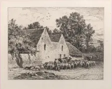 A Farm, 1864. Creator: Charles Emile Jacque