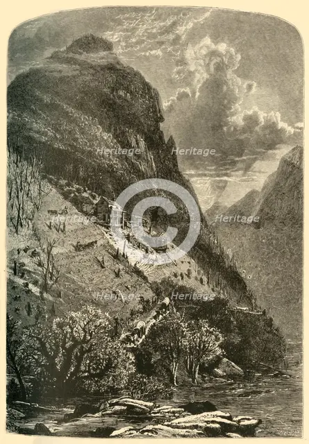 'A Farm on the French Broad', 1872.  Creator: J. Augustus Bogert.