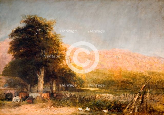 A Farm at Bettws-y-Coed, 1856. Creator: David Cox the elder.