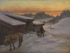 A Farm at Lysaker, 1892. Creator: Jacob Gloersen