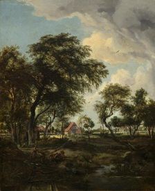 A Farm in the Sunlight, 1668. Creator: Meindert Hobbema