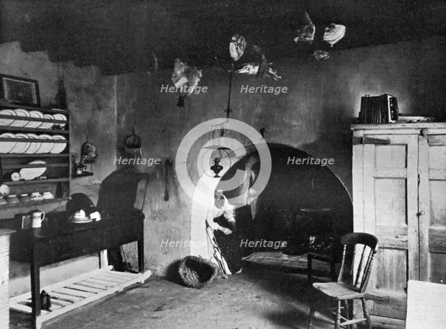 A farm kitchen, Orkney, Scotland, 1924-1926. Artist: Thomas Kent