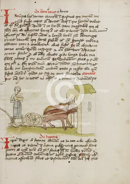 A Farmer with an Open Treasure Chest; Fables, third quarter of 15th century. Creator: Unknown.