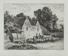 A Farmhouse. Creator: Charles-Émile Jacque (French, 1813-1894)