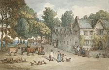 A Farmhouse at Hengar, Cornwall, 1803. Artist: Thomas Rowlandson
